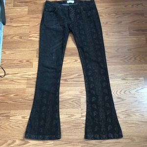 Free people batik pattern flare jean.